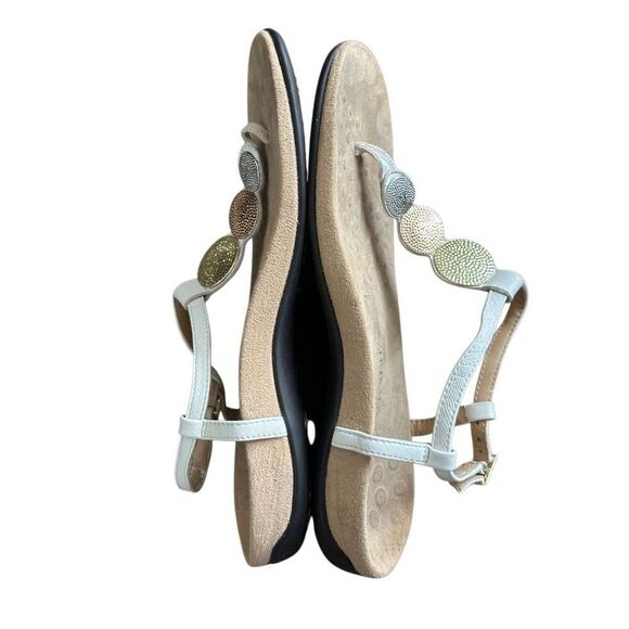 VIONIC Lizbeth T-Strap White Sandals Size 9 - Picture 7 of 10